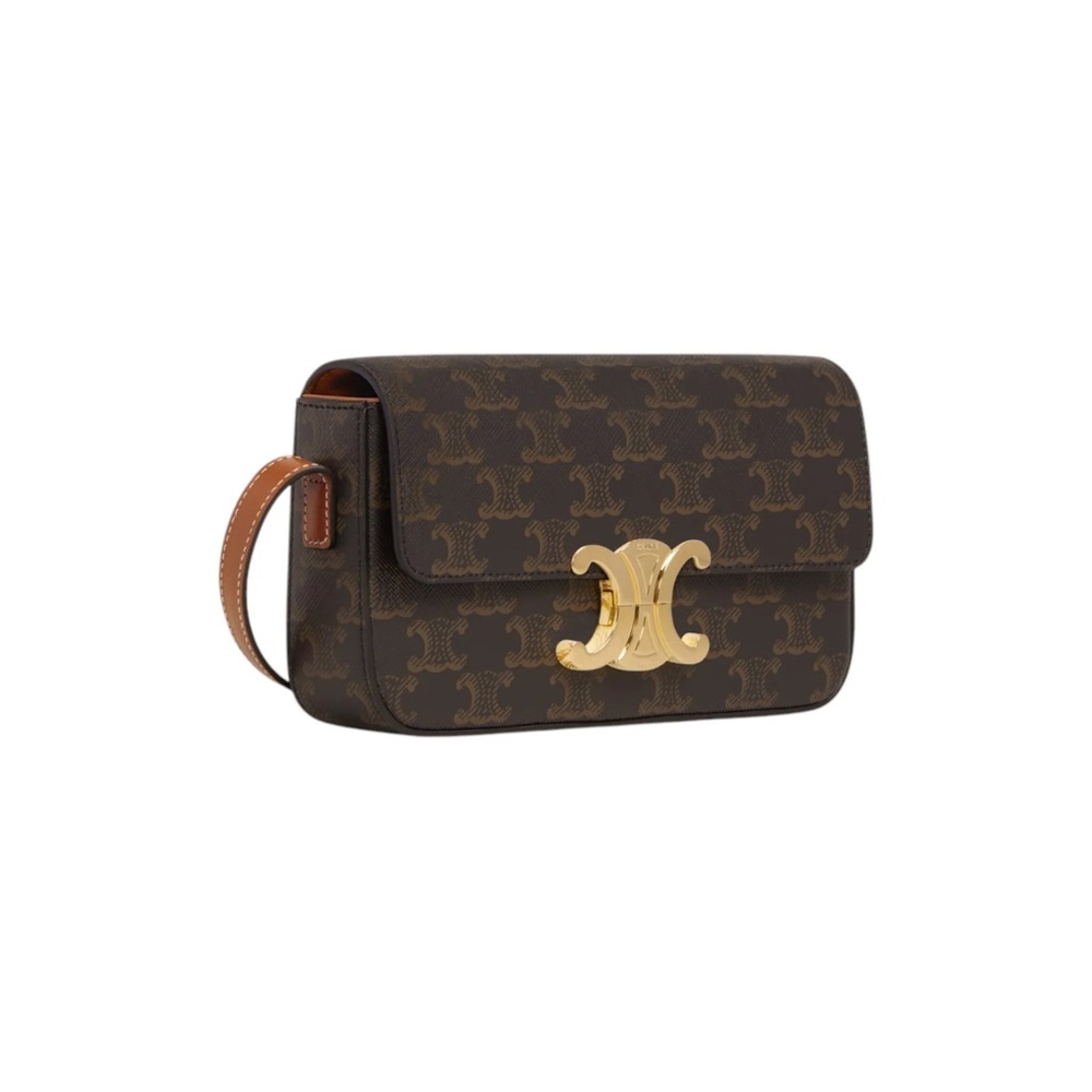 Brand New CELINE SHOULDER BAG CLAUDE IN TRIOMPHE CANVAS & CALFSKIN Authenticated - Picture 5 of 16